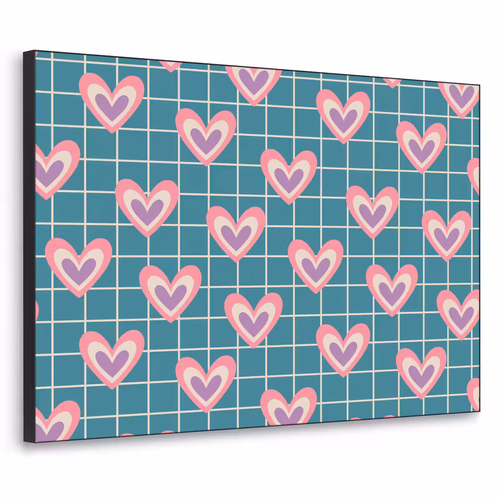 Art Frame - Hartjes - Raster - Patroon - Blauw — 1
