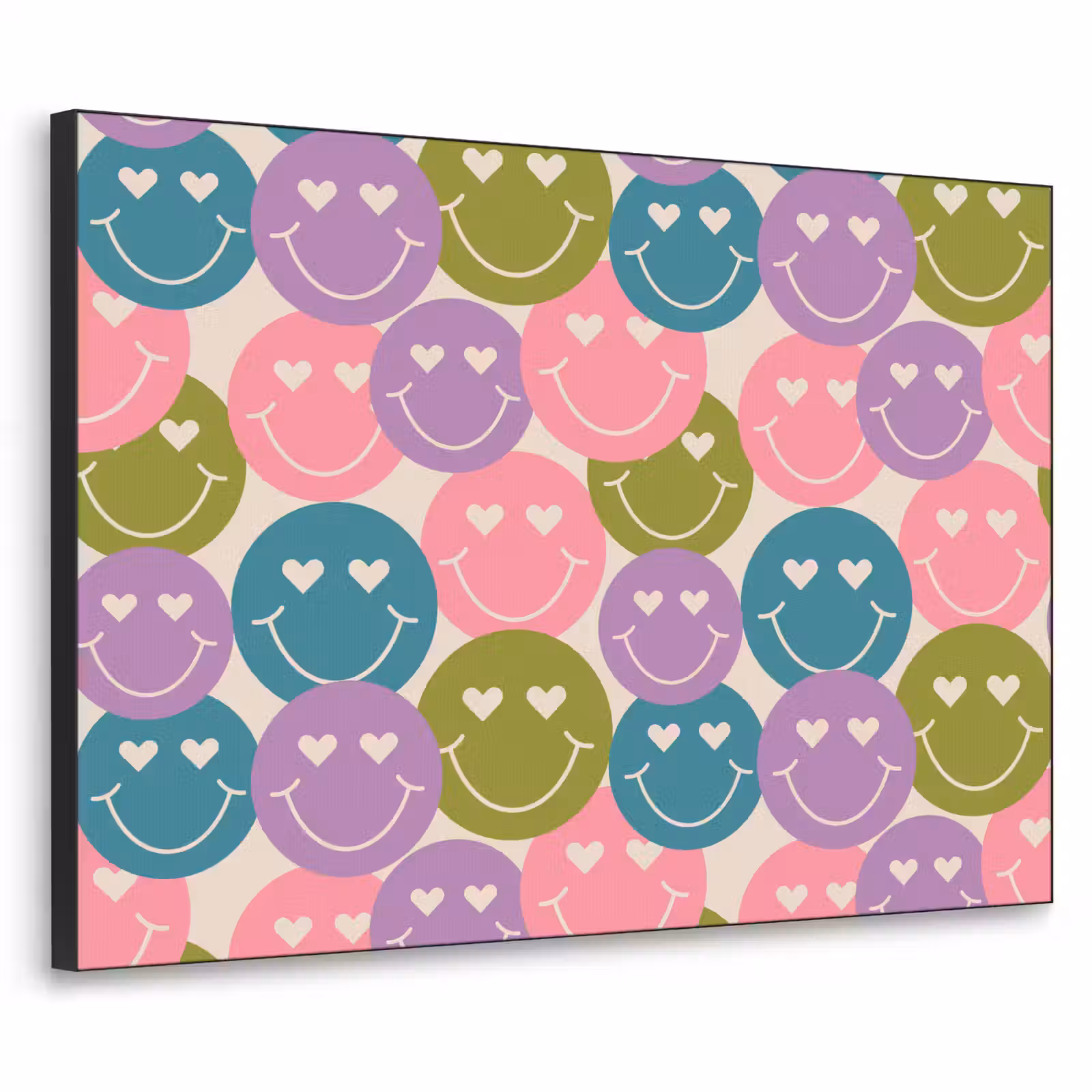 Art Frame - Patroon - Smiley - Kleurrijk - Hartjes — 1