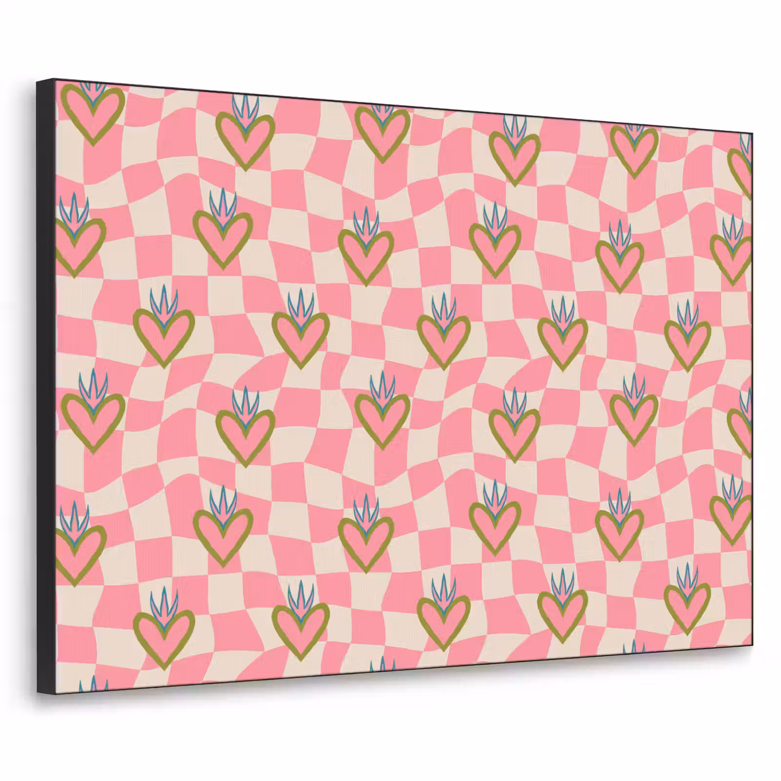 Art Frame - Roze - Retro - Patroon - Geblokt — 1