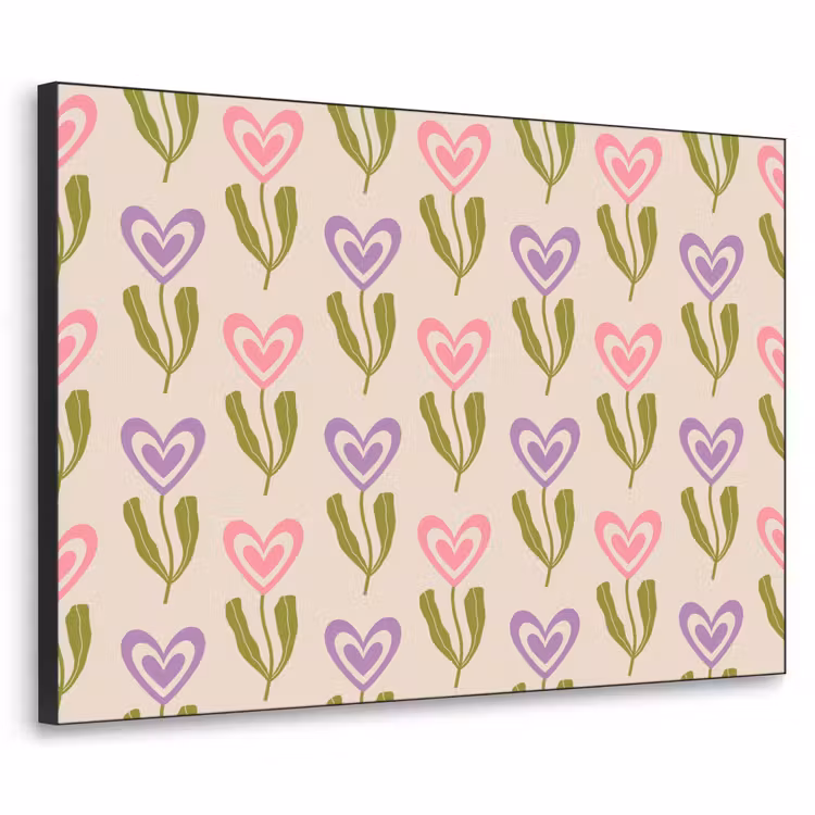 Art Frame - Bloemen - Hartjes - Patroon — 1