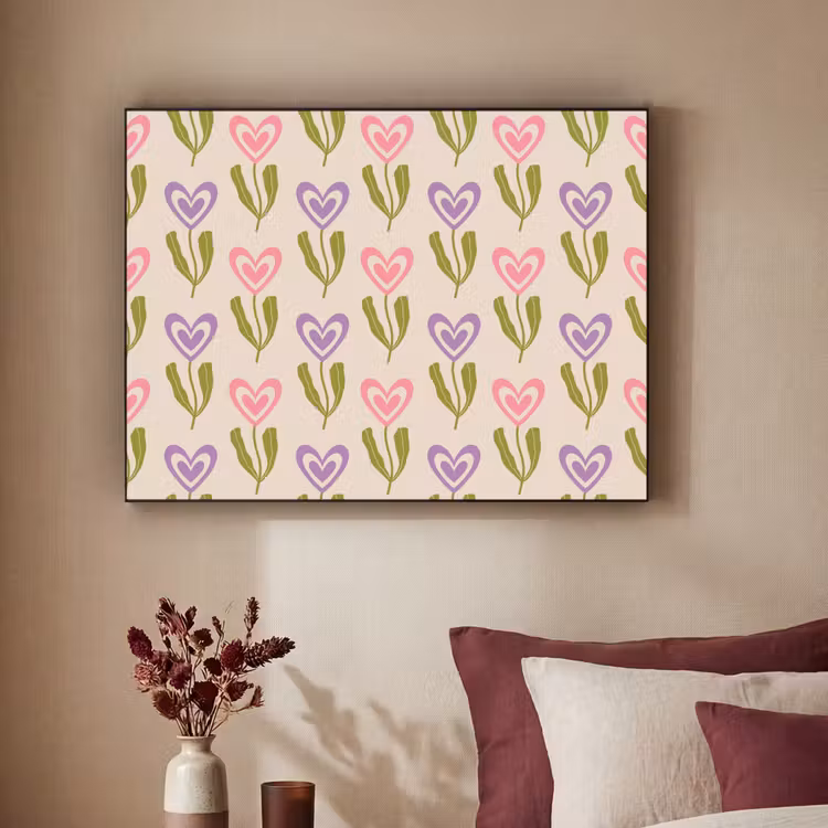 Art Frame - Bloemen - Hartjes - Patroon — 3