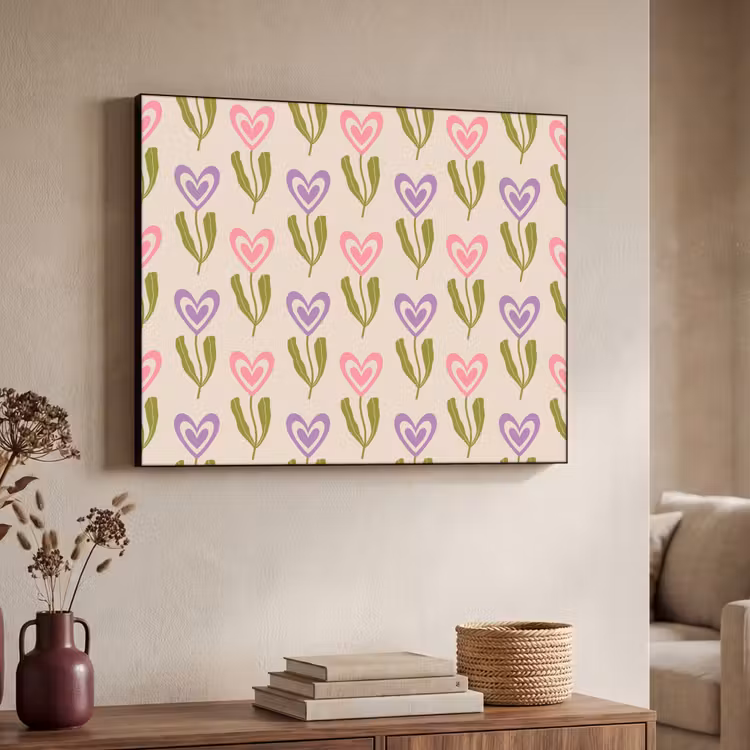 Art Frame - Bloemen - Hartjes - Patroon — 7