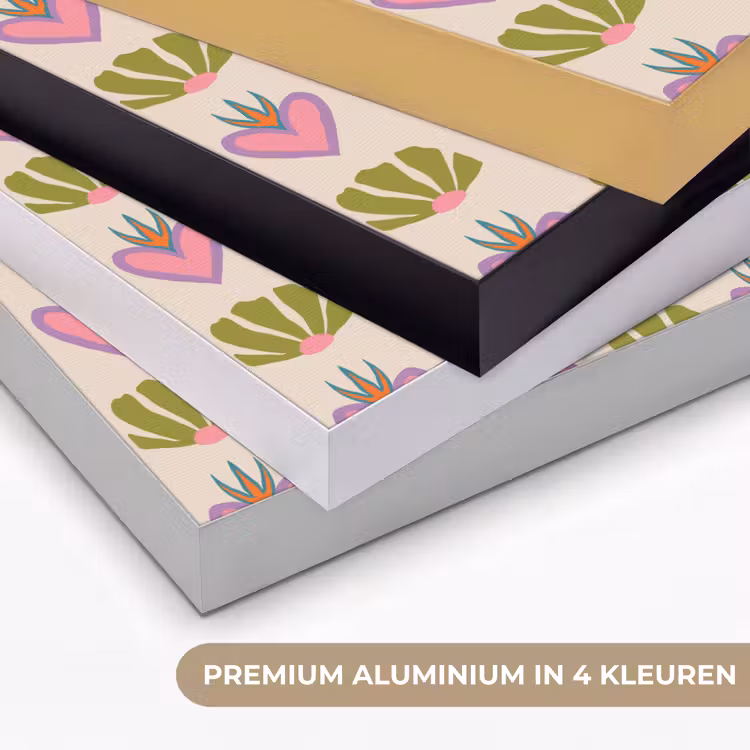 Art Frame - Patroon - Beige - Hartjes - Bloemen — 2