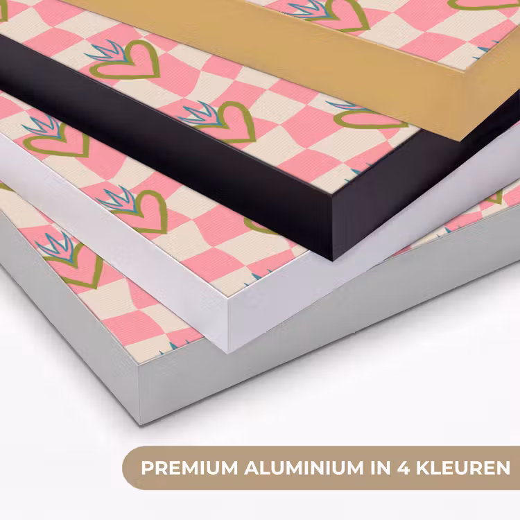 Art Frame - Roze - Retro - Patroon - Geblokt — 2