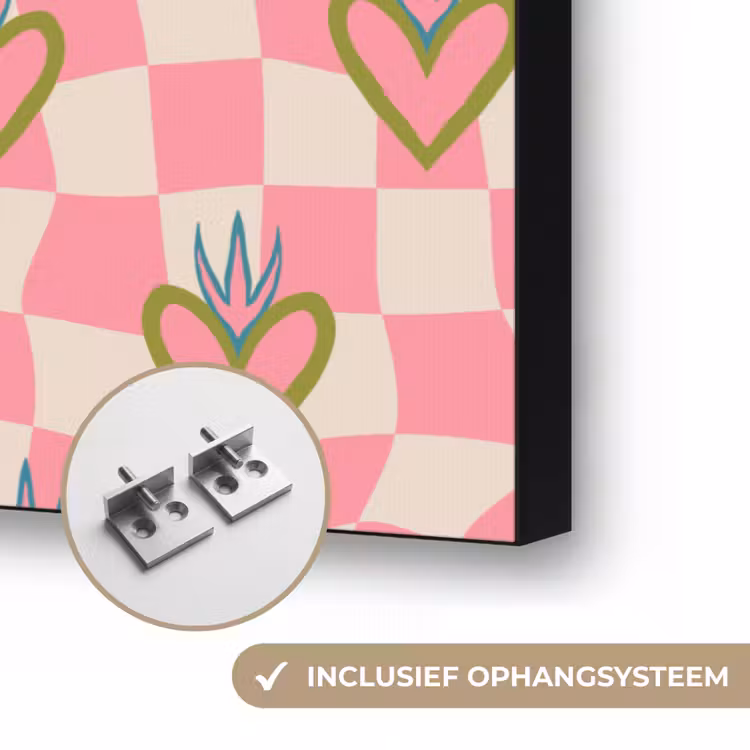 Art Frame - Roze - Retro - Patroon - Geblokt — 6
