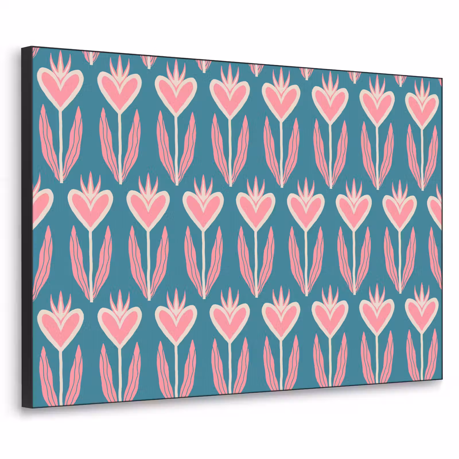 Art Frame - Blauw - Retro - Patroon - Hartjes — 1