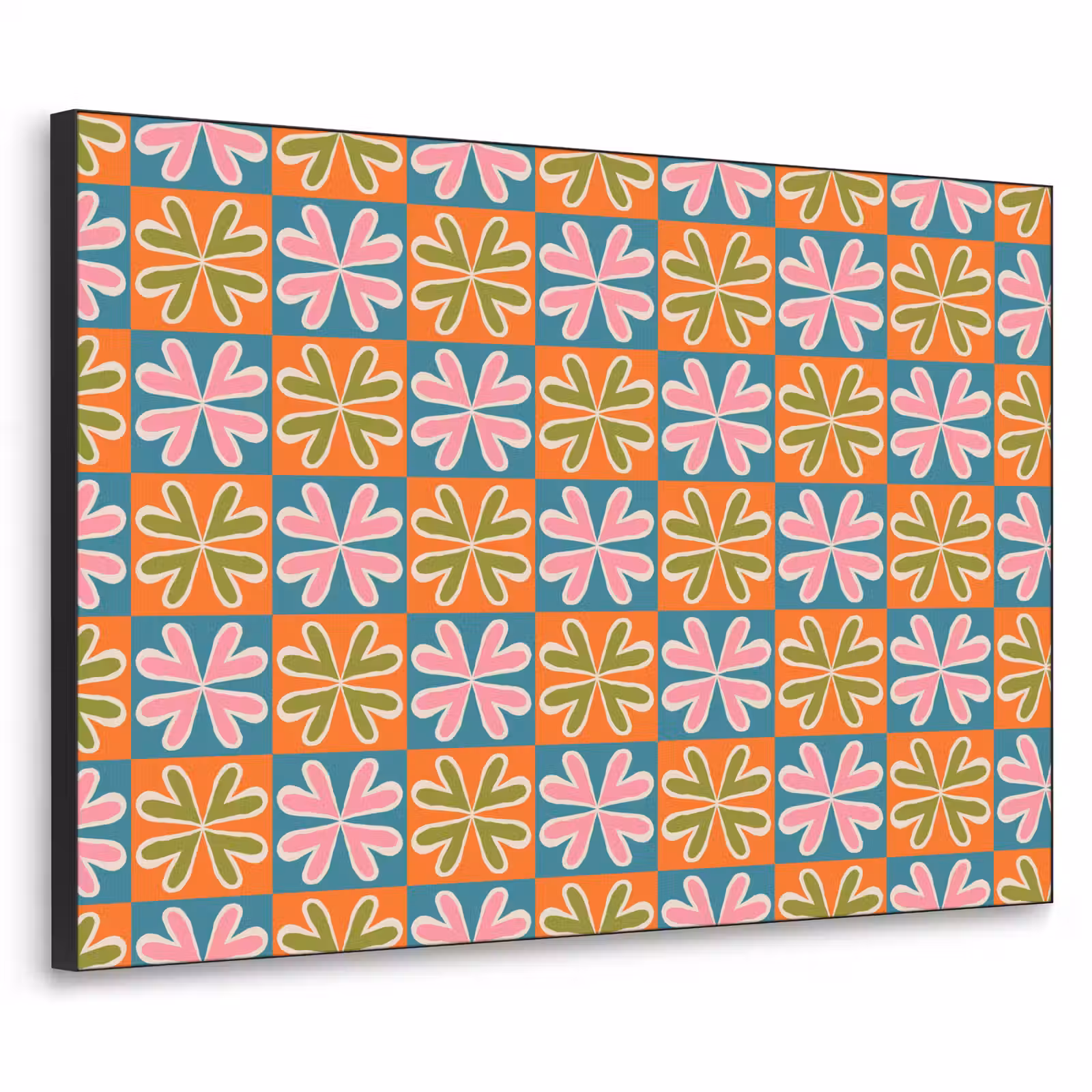 Art Frame - Bloemen - Retro - Patroon - Kleurrijk — 1