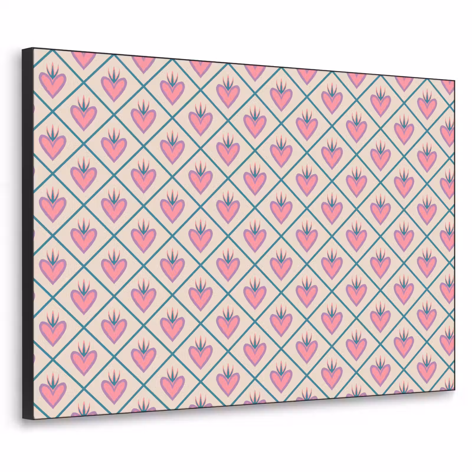 Art Frame - Retro - Ruit - Hartjes - Patroon — 1