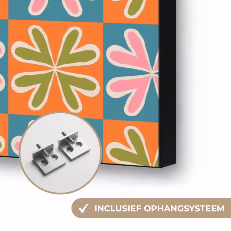 Art Frame - Bloemen - Retro - Patroon - Kleurrijk — 6