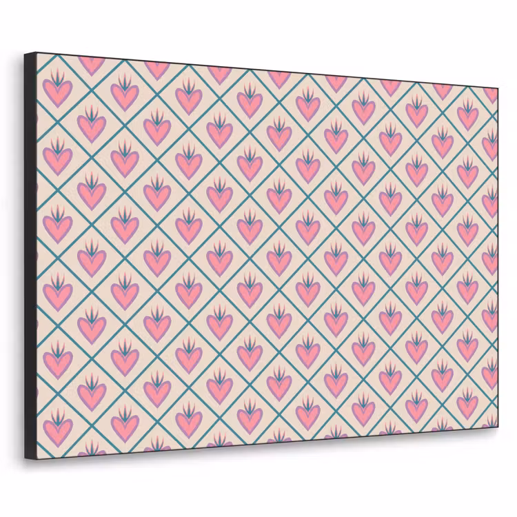 Art Frame - Retro - Ruit - Hartjes - Patroon — 1