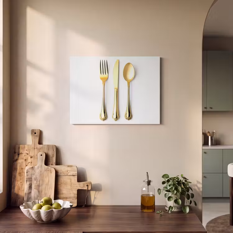 Akoestisch schilderij - Bestek - Goud — 4
