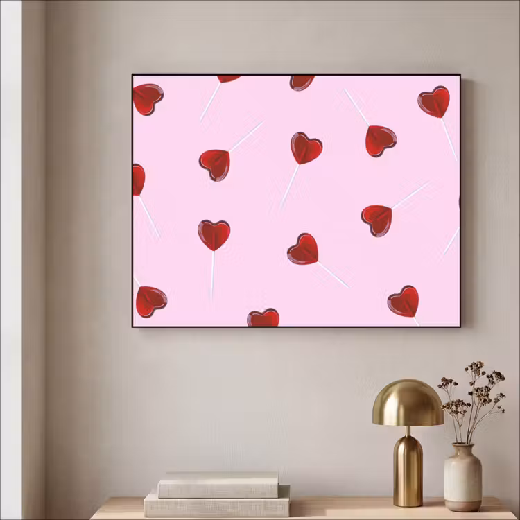 Art Frame - Roze - Hart - Lolly - Snoep — 5