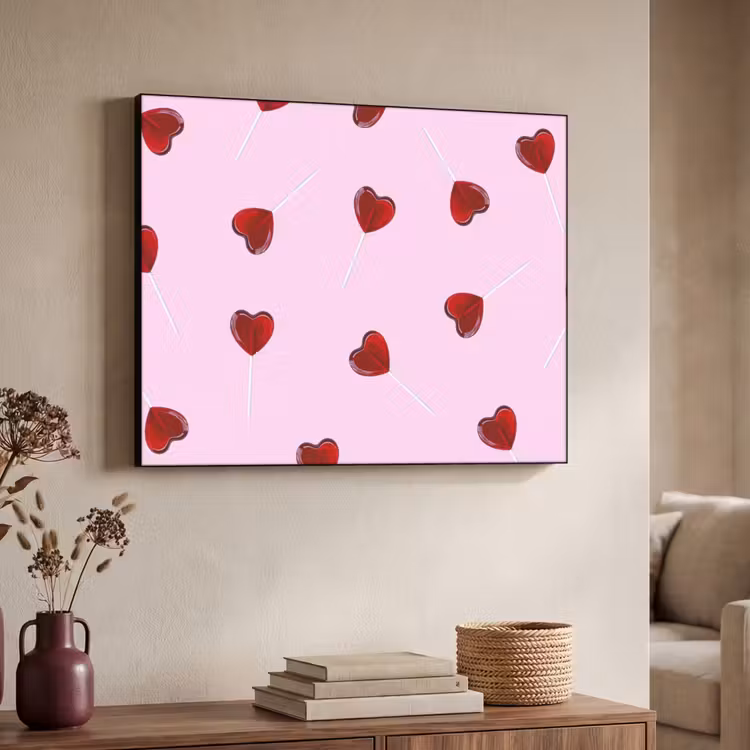 Art Frame - Roze - Hart - Lolly - Snoep — 7