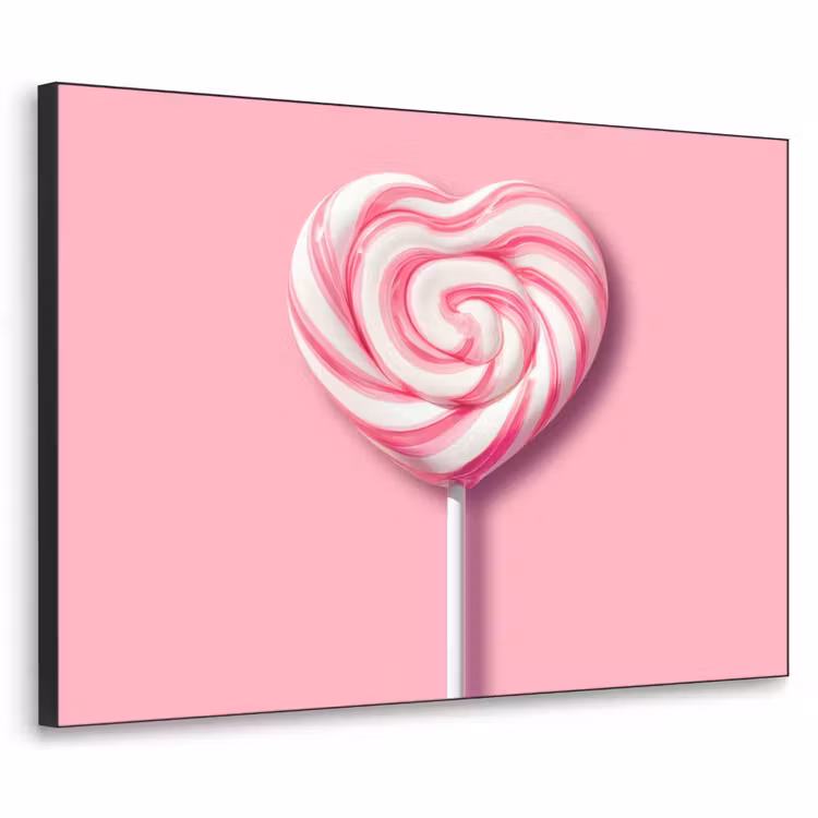 Art Frame - Snoep - Lolly - Hart- Roze — 1