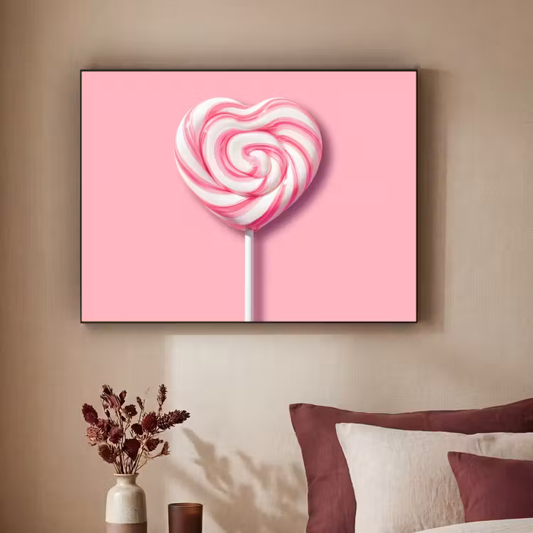 Art Frame - Snoep - Lolly - Hart- Roze — 3