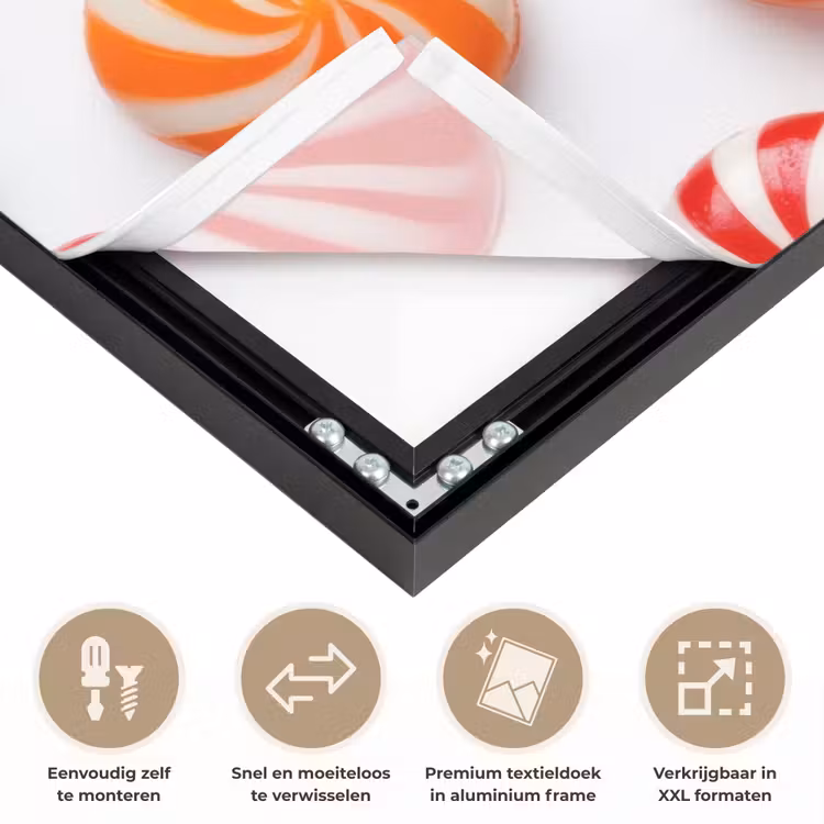 Art Frame - Snoep - Patroon - Rood - Oranje — 4