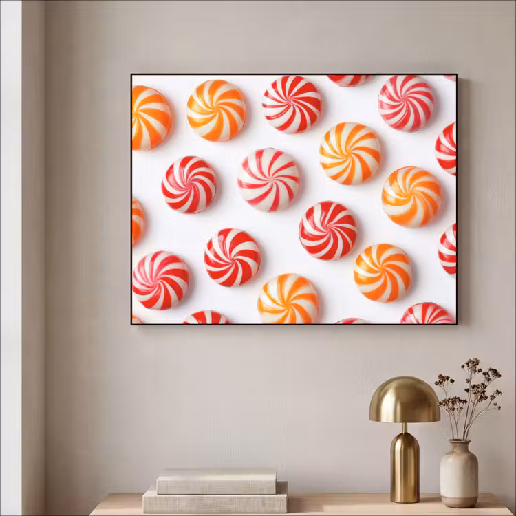 Art Frame - Snoep - Patroon - Rood - Oranje — 5