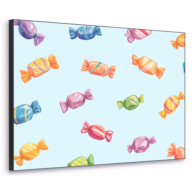 Art Frame - Blauw - Patroon - Snoep — 1