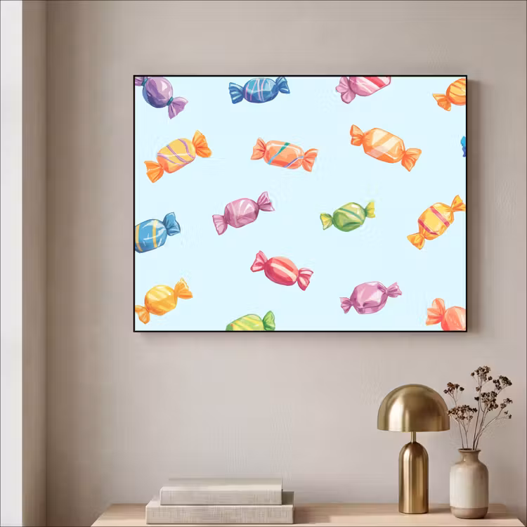 Art Frame - Blauw - Patroon - Snoep — 5