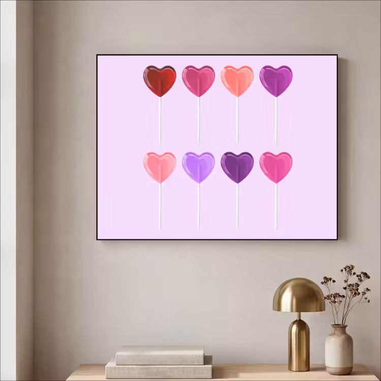 Art Frame - Lolly - Hart - Roze - Snoep — 5