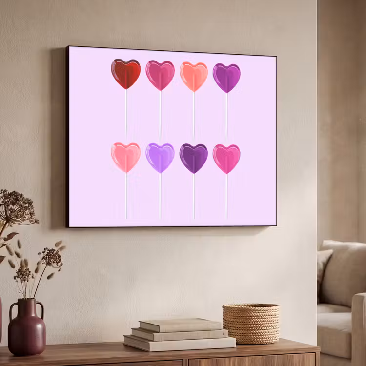 Art Frame - Lolly - Hart - Roze - Snoep — 7