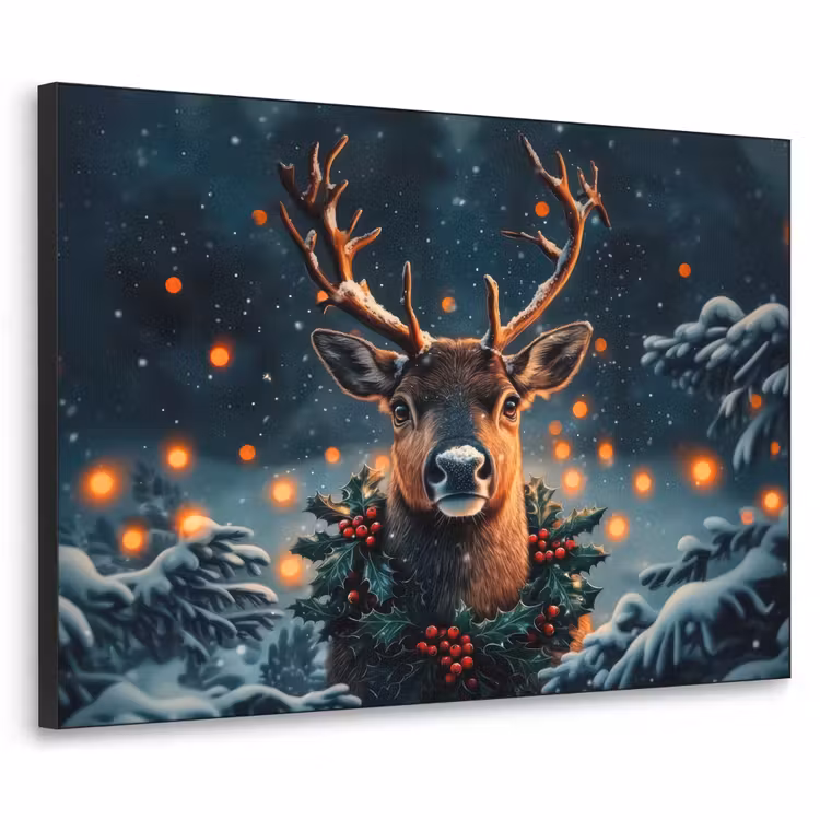 Art Frame - Hert - Kerst - Winter - Sneeuw - Kerstkrans — 1