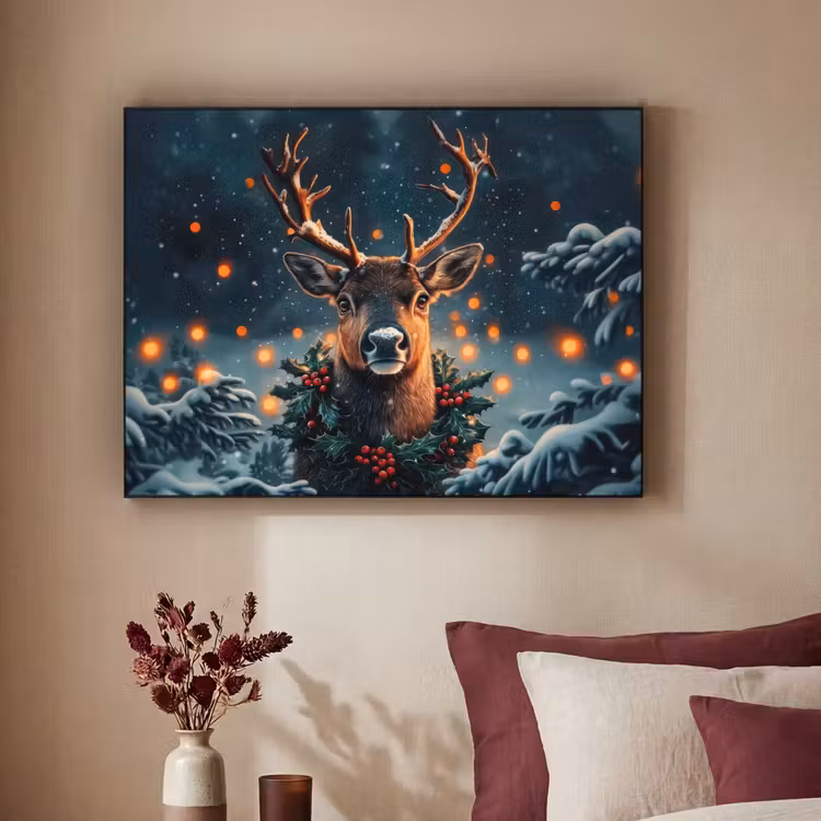 Art Frame - Hert - Kerst - Winter - Sneeuw - Kerstkrans — 3