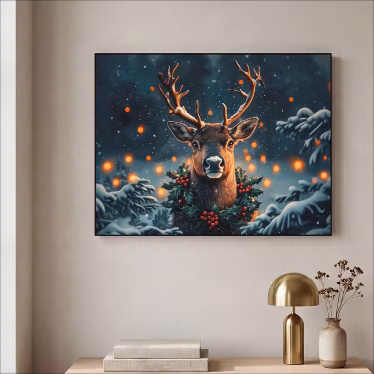 Art Frame - Hert - Kerst - Winter - Sneeuw - Kerstkrans — 5