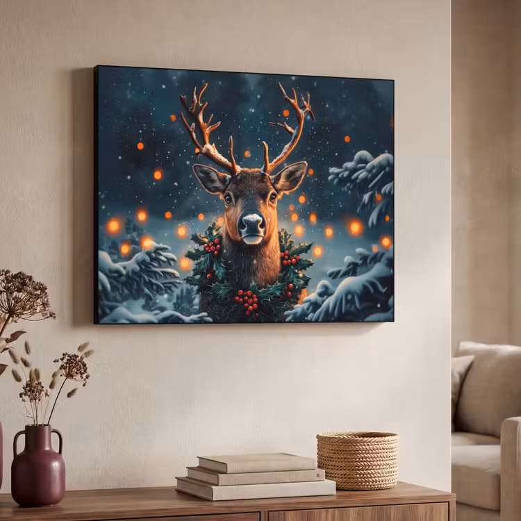 Art Frame - Hert - Kerst - Winter - Sneeuw - Kerstkrans — 7