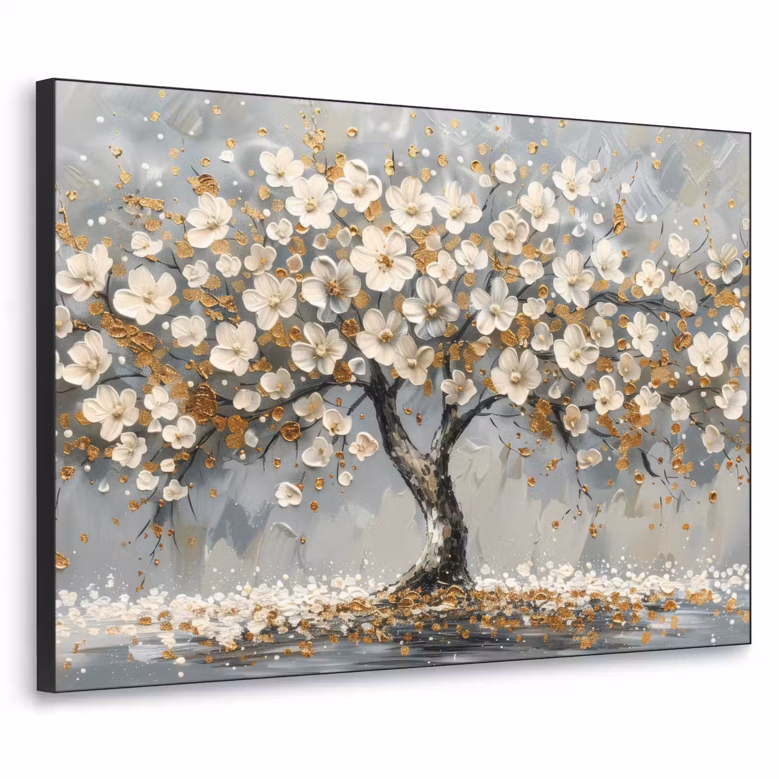 Art Frame - Boom - Goud - Bloemen - Abstract - Kunst — 1