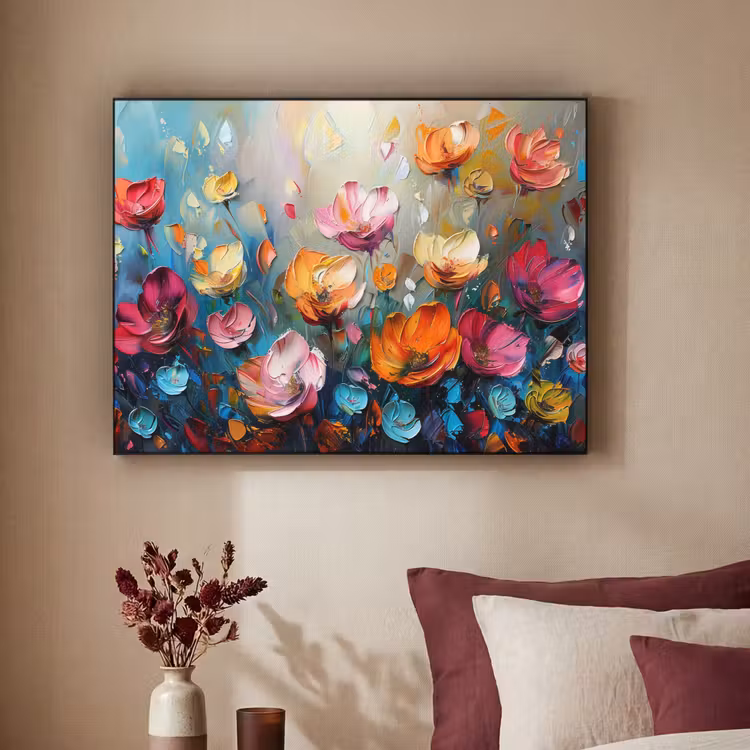 Art Frame - Bloemen - Kleurrijk - Abstract - Verf - Natuur — 3