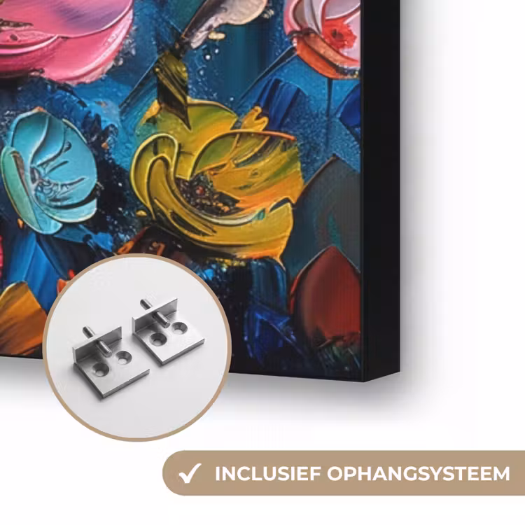 Art Frame - Bloemen - Kleurrijk - Abstract - Verf - Natuur — 6