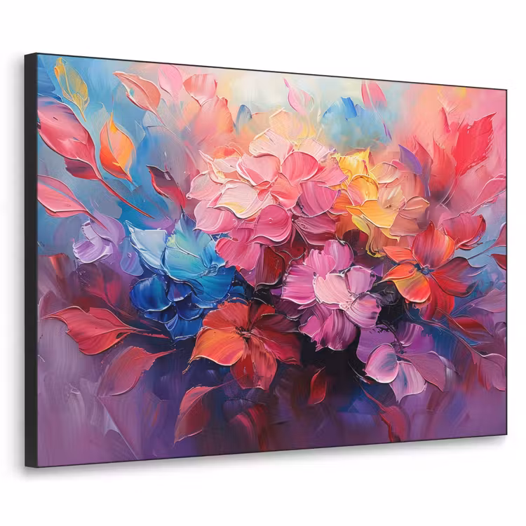Art Frame - Bloemen - Verf - Abstract - Kleurrijk — 1