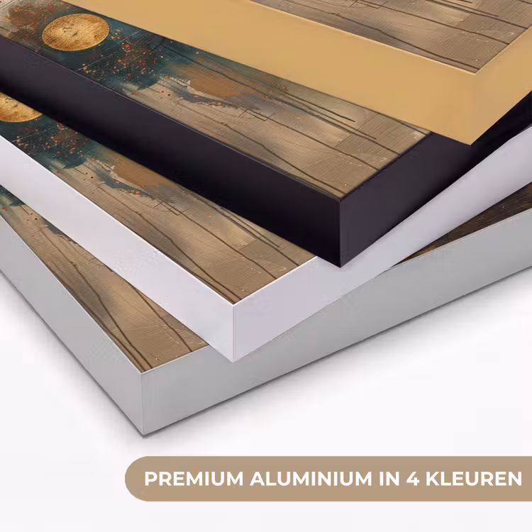 Art Frame - Boom - Abstract - Bruin - Goud - Industrieel — 2