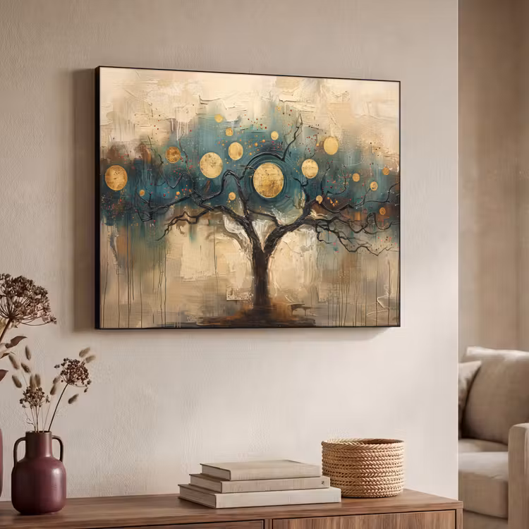 Art Frame - Boom - Abstract - Bruin - Goud - Industrieel — 7