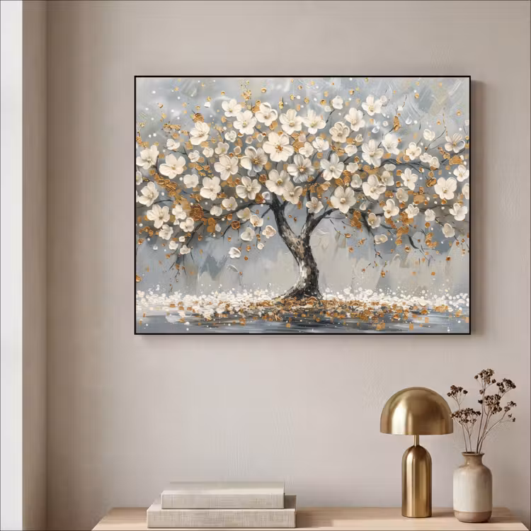 Art Frame - Boom - Goud - Bloemen - Abstract - Kunst — 5