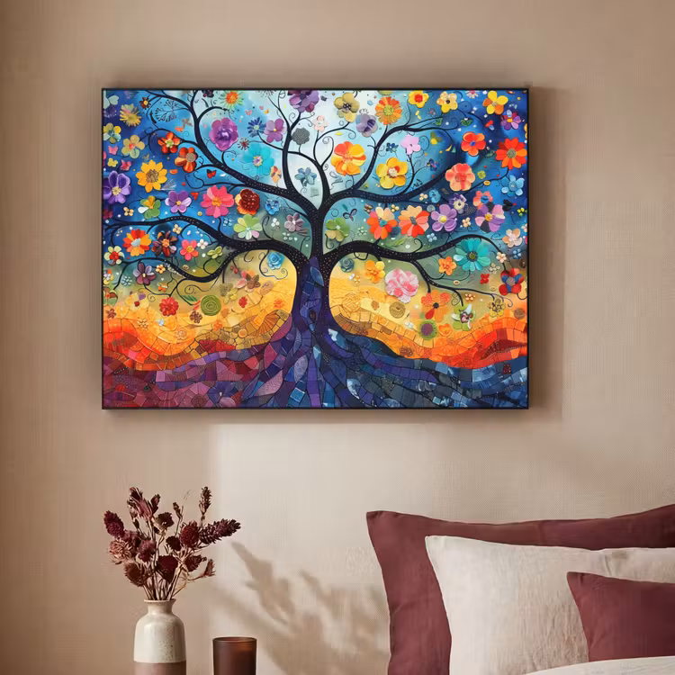 Art Frame - Boom - Kleurrijk - Bloemen - Kunst - Abstract — 3