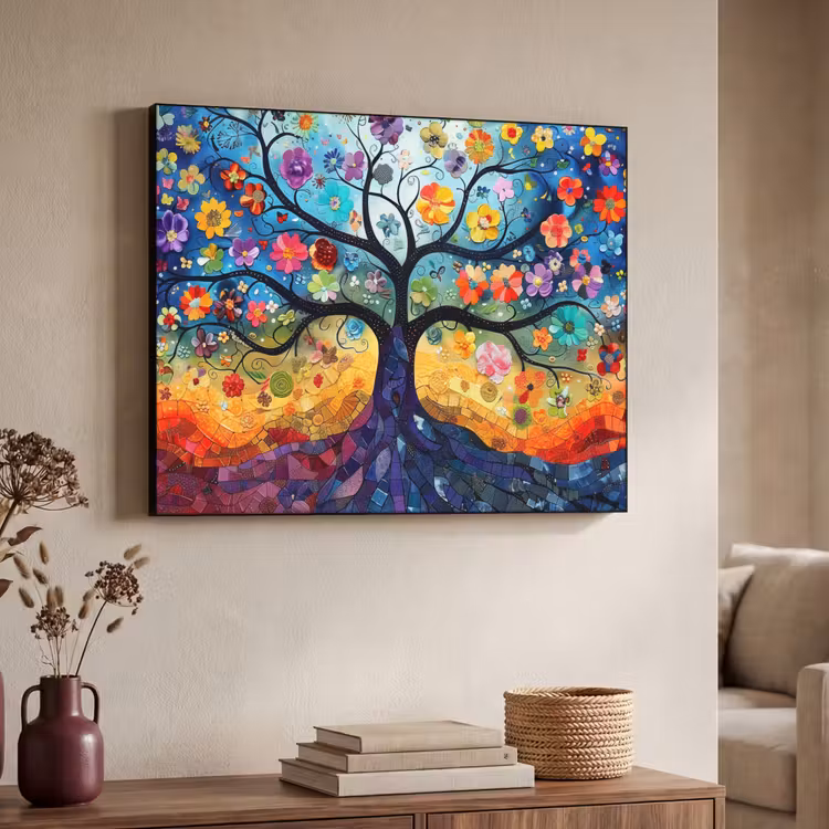 Art Frame - Boom - Kleurrijk - Bloemen - Kunst - Abstract — 7