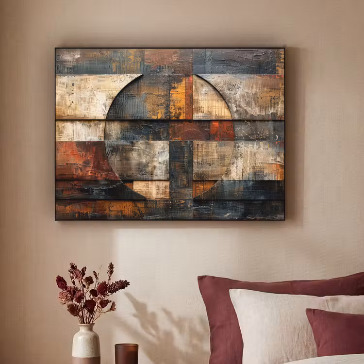Art Frame - Kunst - Bruin - Abstract - Hout motief — 3