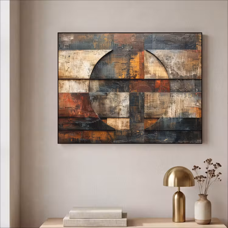Art Frame - Kunst - Bruin - Abstract - Hout motief — 5