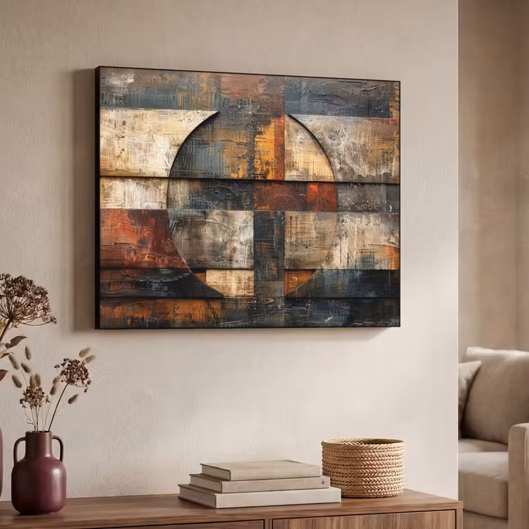 Art Frame - Kunst - Bruin - Abstract - Hout motief — 7