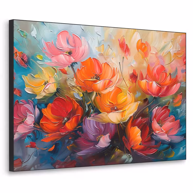Art Frame - Bloemen - Kleurrijk - Verf - Abstract - Kunst — 1