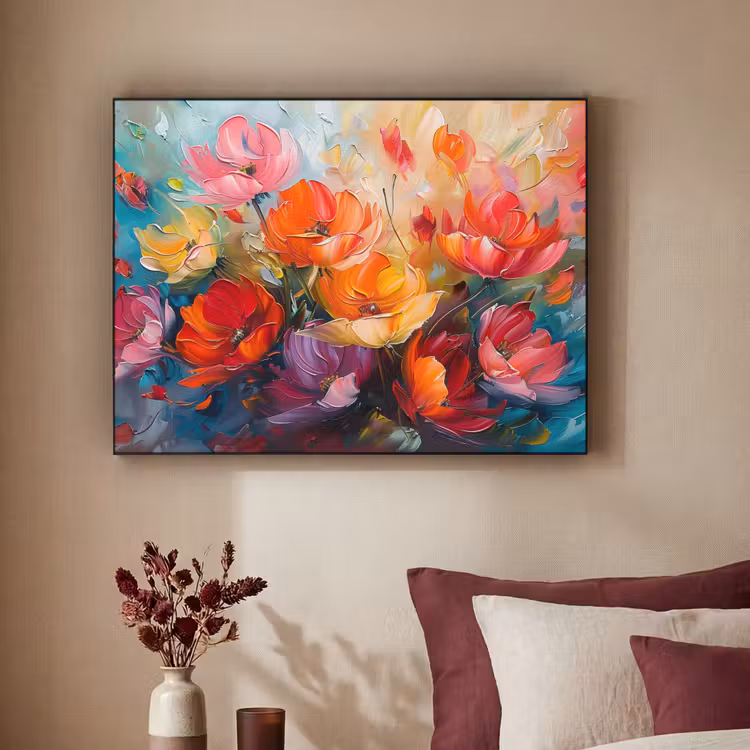 Art Frame - Bloemen - Kleurrijk - Verf - Abstract - Kunst — 3