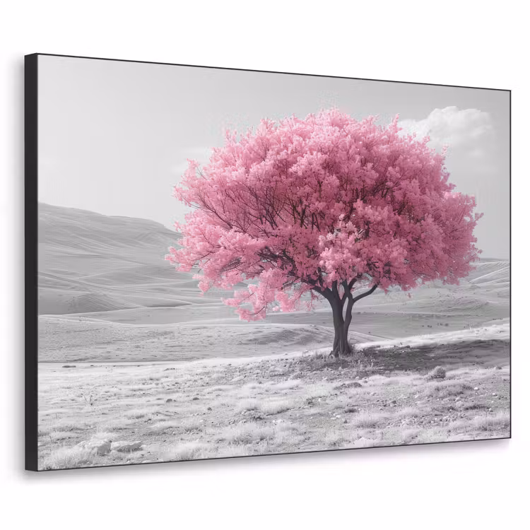 Art Frame - Boom - Natuur - Roze - Zwart wit — 1