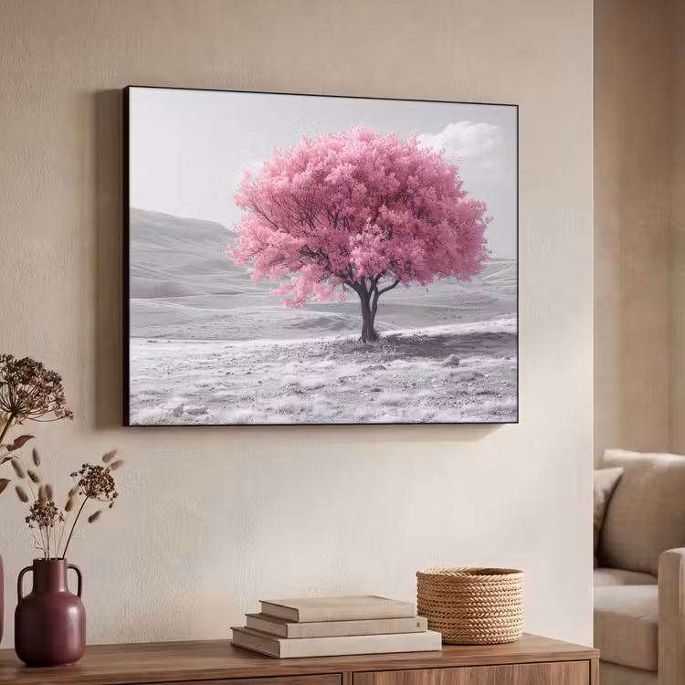 Art Frame - Boom - Natuur - Roze - Zwart wit — 7