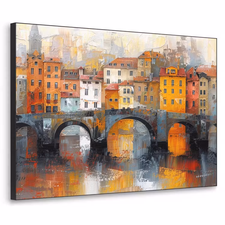 Art Frame - Gracht - Huizen - Kunst - Art — 1