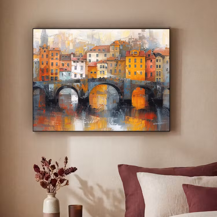 Art Frame - Gracht - Huizen - Kunst - Art — 3
