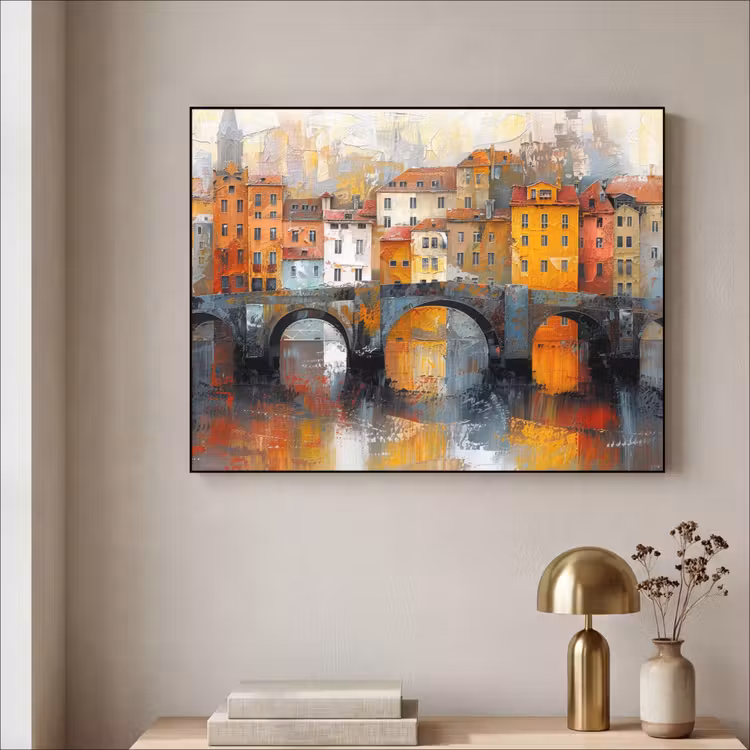 Art Frame - Gracht - Huizen - Kunst - Art — 5