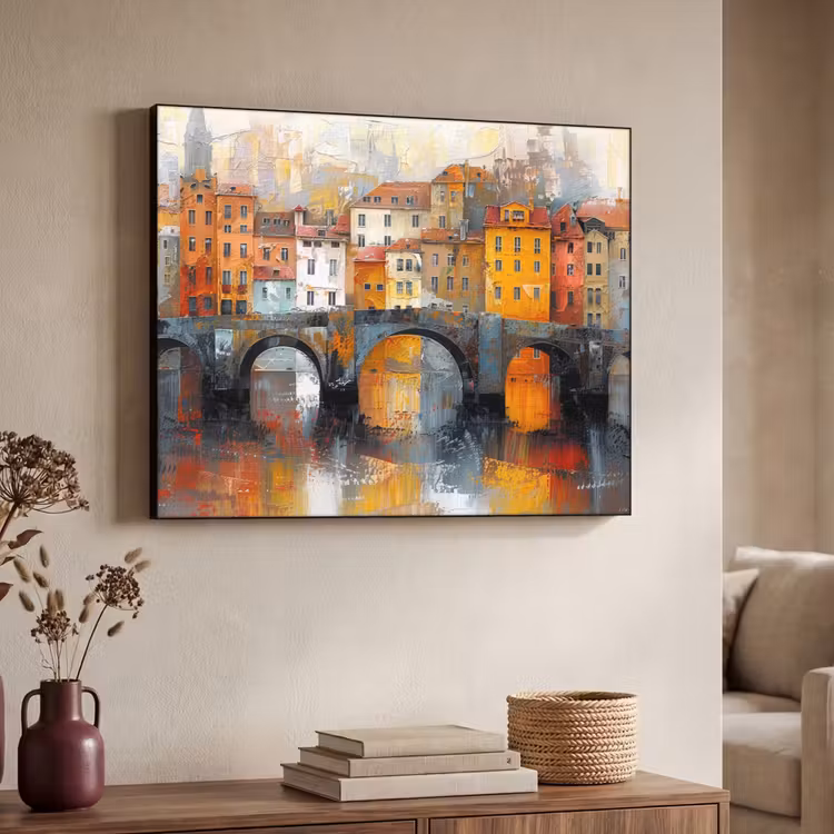 Art Frame - Gracht - Huizen - Kunst - Art — 7