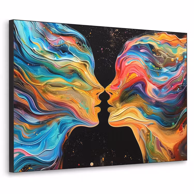 Art Frame - Kunst - Kleurrijk - Vrouw - Art - Abstract - Gezichten — 1